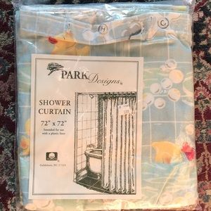 Park designs rubber ducky shower curtain new